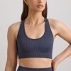 FlexiRib Racerback Sports Bra in Indigo Slate