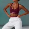 Super Sculpt Seamless Cross Back Sports Bra in Plum