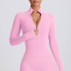 Soft Active Zip-Up Jacket in Baby Pink