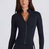 Soft Active Zip-Up Jacket in Black