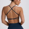 Super Sculpt Seamless Backless Sports Bra in Blue