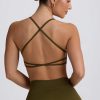 Super Sculpt Seamless Backless Sports Bra in Dark Green