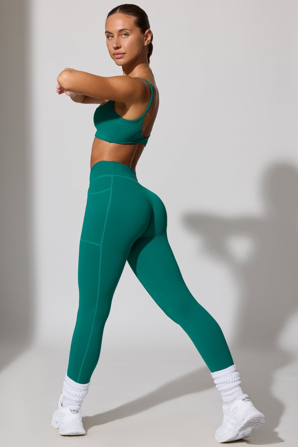 Full Length Leggings with Pockets in Teal