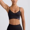 Define Luxe V-Neck Sports Bra in Black