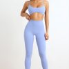 Soft Active High-Waist Leggings in Lavender Blue