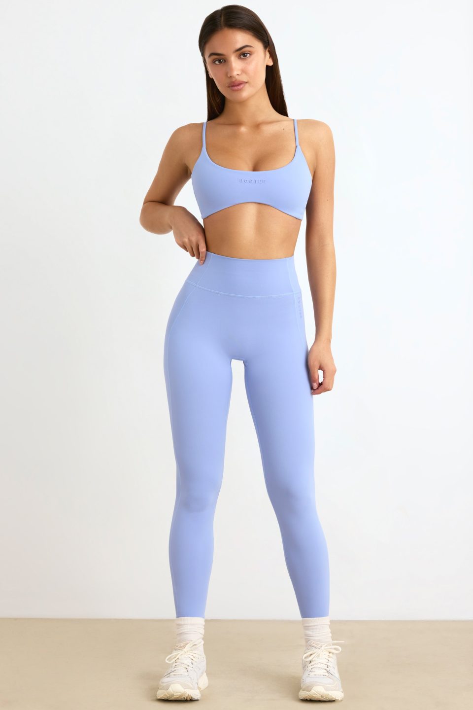 Soft Active High-Waist Leggings in Lavender Blue