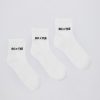Ribbed Crew Sock Bundle in White