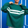 Soft Loopback Jersey Oversized Sweatshirt in Varsity Green