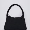 Drawstring Puffer Tote Bag in Black