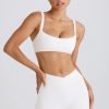 Soft Active Crossover Mini Shorts in White