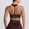 Super Sculpt Seamless T-Back Sports Bra in Chocolate
