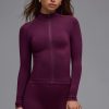 Define Luxe Zip-Up Jacket in Grape
