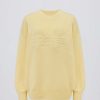 Ribbed Knit Oversized Jumper in Lemon