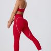 Soft Active Mid-Rise Leggings in Hot Red