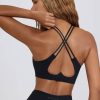 Soft Active V-Neck Sports Bra in Black