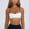 Soft Active Sweetheart-Neck Sports Bra in White