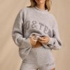 Mid-Rise Knit Mini Shorts in Ice Marl