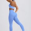Define Luxe High-Waist Leggings in Light Blue
