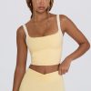 Cropped Tank Top in Lemon Marl