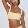 Contrast Sports Bra in Lemon Marl