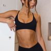 Soft Active Racerback Sports Bra in Black