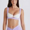 Soft Active Twist-Front Sports Bra in Lilac