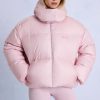 Waterproof Cropped Oversized Ski Jacket in Powder Pink