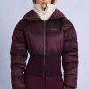 Waterproof Layered Ski Jacket in Burgundy