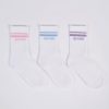 Ribbed Crew Sock Bundle in White