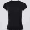 Cut-Out Longline T-Shirt in Black