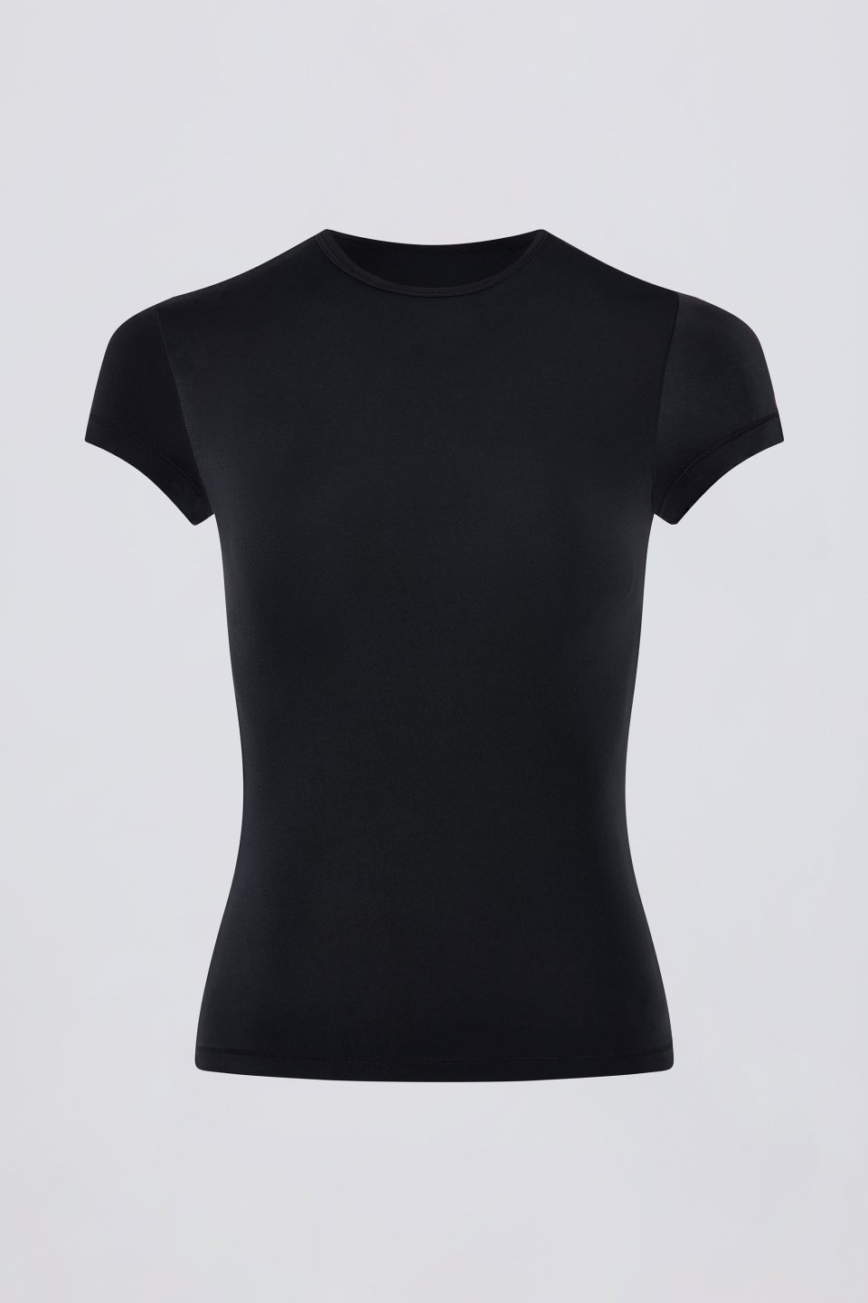 Cut-Out Longline T-Shirt in Black