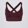 Super Sculpt Seamless Crossback Sports Bra in Burgundy