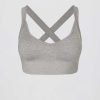 Super Sculpt Seamless Crossback Sports Bra in Grey Marl