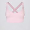 Super Sculpt Seamless Crossback Sports Bra in Powder Pink