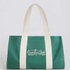 Oversized Canvas Tote Bag in Green