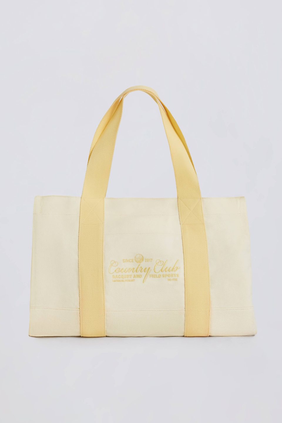 Oversized Canvas Tote Bag in Lemon