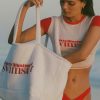 Towelling Tote Bag in White