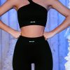 Ribbed Biker Shorts in Black